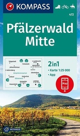 Wandelkaart 472 Pfälzerwald Mitte | Kompass
