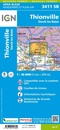 Wandelkaart - Topografische kaart 3411SB Thionville | IGN - Institut Géographique National