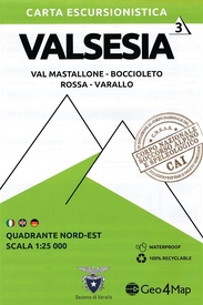 Wandelkaart - Topografische kaart 3 Valsesia - Val Mastallone | Geo4Map
