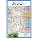 Poster Peak District Peak Bagging fold-out map poster | Vertebrate Publishing