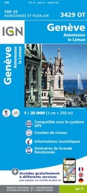 Wandelkaart - Topografische kaart 3429OT Geneve | IGN - Institut Géographique National