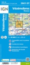 Wandelkaart 2841OT Vézénobres / Moussac | IGN - Institut Géographique National