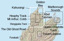 Wandelkaart Heaphy track - Kahurangi National Park | NewTopo NZ