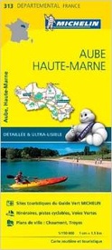 Wegenkaart - landkaart 313 Aube - Haute Marne | Michelin