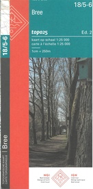 Topografische kaart - Wandelkaart 18/5-6 Topo25 Bree | NGI - Nationaal Geografisch Instituut