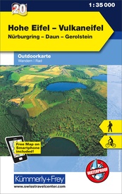 Wandelkaart 20 Outdoorkarte Hohe Eifel - Vulkaneifel | Kümmerly & Frey
