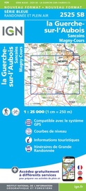 Wandelkaart - Topografische kaart 2525SB La Guerche-sur-l'Aubois, Sancoins, Magny-Cours | IGN - Institut Géographique National