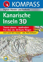 Digitale wandel- en fietskaart - DVD Kanarische Inseln 3D (Canarische Eilanden) | Kompass