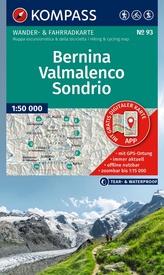 Wandelkaart 93 Bernina - Valmalenco - Sondrio | Kompass