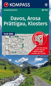 Wandelkaart 113 Davos - Arosa - Prättigau - Klosters | Kompass