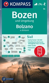 Wandelkaart 54 Bozen/Bolzano | Kompass