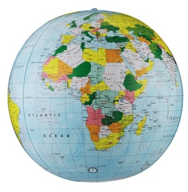 Opblaasbare wereldbol - globe Aarde politiek 40cm | The Globe Company