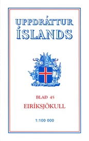 Wandelkaart - Topografische kaart 45 Atlaskort Eiriksjokull | Ferdakort