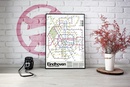 Wandkaart - Stadsplattegrond Eindhoven Metro Transit Map - Metrokaart | Victor van Werkhoven