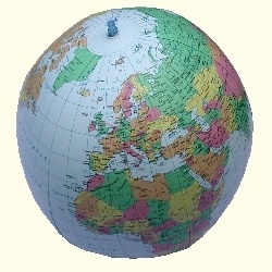 Opblaasglobe - Wereldbol Aarde Politiek | Harlekijn