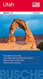 Wegenkaart - landkaart Utah | Busche Map