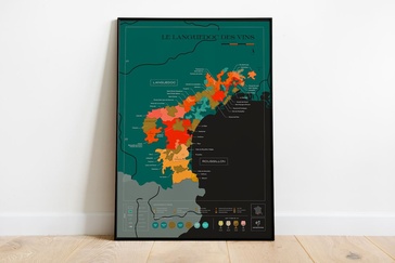 Scratch Map -   Languedoc - Carte du vin | Wijnkaart | 50 x 70 cm | 1020 Dégustations