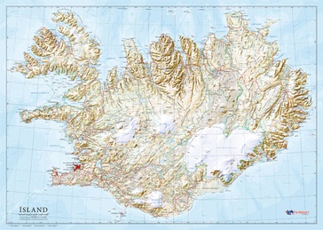 Wandkaart IJsland | Ferdakort