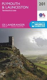 Wandelkaart - Topografische kaart 201 Landranger Plymouth & Launceston, Tavistock & Looe | Ordnance Survey