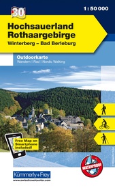 Wandelkaart 30 Outdoorkarte Hochsauerland - Rothaargebirge | Kümmerly & Frey