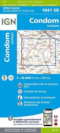 Wandelkaart 1841 SB - Serie Bleue Condom | IGN - Institut Géographique National
