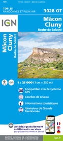 Wandelkaart - Topografische kaart 3028OT Mâcon - Cluny | IGN - Institut Géographique National