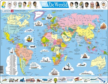 Legpuzzel de Wereld Staatkundig | Larsen