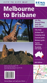 Wegenkaart - landkaart Melbourne to Brisbane | Hema Maps