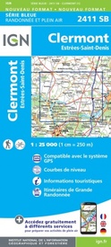 Wandelkaart - Topografische kaart 2411SB Estrées-St-Denis, Clermont | IGN - Institut Géographique National