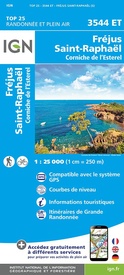 Topografische kaart - Wandelkaart 3544ET Fréjus - Saint-Raphaël | IGN - Institut Géographique National