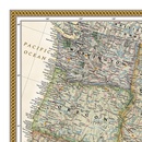 Wandkaart USA - Verenigde Staten Antiek, 111 x 77 cm | National Geographic Wandkaart USA - Verenigde Staten politiek, antiek, 108 x 75 cm | National Geographic