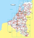 Wegenatlas Autokaart Benelux Tab Map | Falk