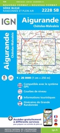 Wandelkaart - Topografische kaart 2228SB Châtelus-Malvaleix, Aigurande | IGN - Institut Géographique National