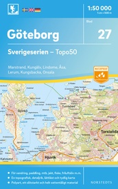 Wandelkaart - Topografische kaart 27 Sverigeserien Göteborg | Norstedts