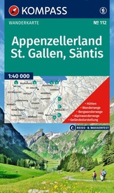 Wandelkaart 112 Appenzellerland - St.Gallen - Säntis | Kompass