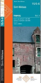 Topografische kaart - Wandelkaart 15/5-6 Topo25 St-Niklaas | NGI - Nationaal Geografisch Instituut