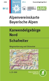 Wandelkaart BY12 Alpenvereinskarte Karwendelgebirge Nord - Schafreiter | Alpenverein