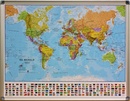 Magneetbord - Wereldkaart politiek, 68 x 45 cm | Maps International Wereldkaart 62P-zvl Politiek, 68 x 45 cm | Maps International