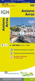 Fietskaart - Wegenkaart - landkaart 103 Amiens - Arras | IGN - Institut Géographique National