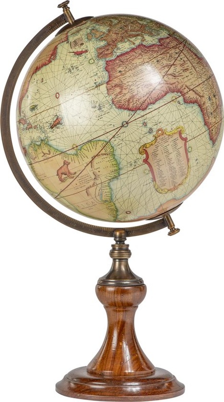 Klassieke wereldbol GL002D Mercator 1541 met klassieke voet | Authentic Models | 0781934538929 | Reisboekwinkel De