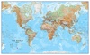 Wereldkaart 69 Natuurkundig, 136 x 84 cm | Maps International