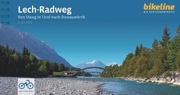 Fietskaart Bikeline Radtourenbuch kompakt Lech-Radweg Von Steeg in Tirol nach Donauwörth | Esterbauer