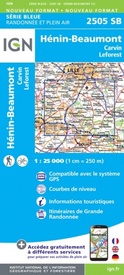 Wandelkaart - Topografische kaart 2505SB Leforest - Cysoing - Hénin-Beaumont - Carvin | IGN - Institut Géographique National