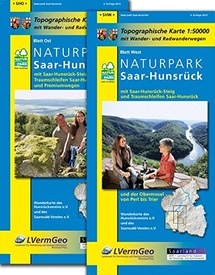Wandelkaart SHW+SHO Naturpark Saar-Hunsrück (kaartenset west & oost) | LVA Nordrhein Westfalen