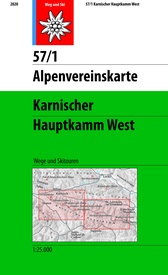 Wandelkaart 57/1 Alpenvereinskarte Karnischer Hauptkam West | Alpenverein