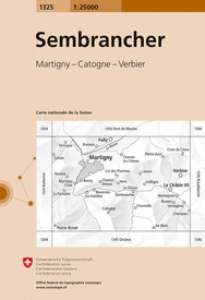 Wandelkaart - Topografische kaart 1325 Sembrancher | Swisstopo