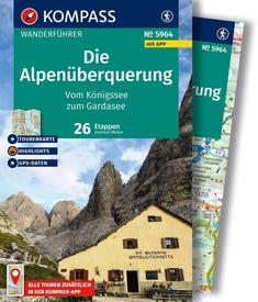 Wandelgids WF5964 Kompass Wanderführer Die Alpenüberquerung | Kompass