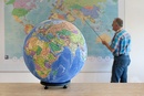 Wereldbol - Globe -   Zitglobe met wereldkaart | Zitbal | Balance Planet