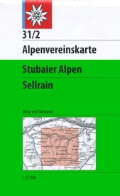 Wandelkaart 31/2 Alpenvereinskarte Stubaier Alpen - Sellrain | Alpenverein