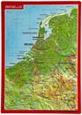 Ansichtkaart Benelux reliëfpostkaart | GeoRelief